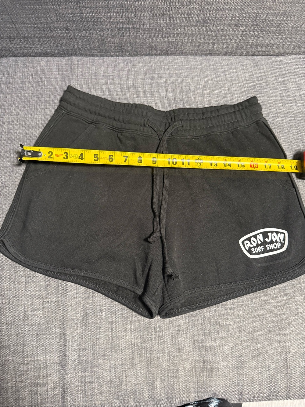 NWT Ron Jon Black Women's Athletic Shorts with Surf Logo